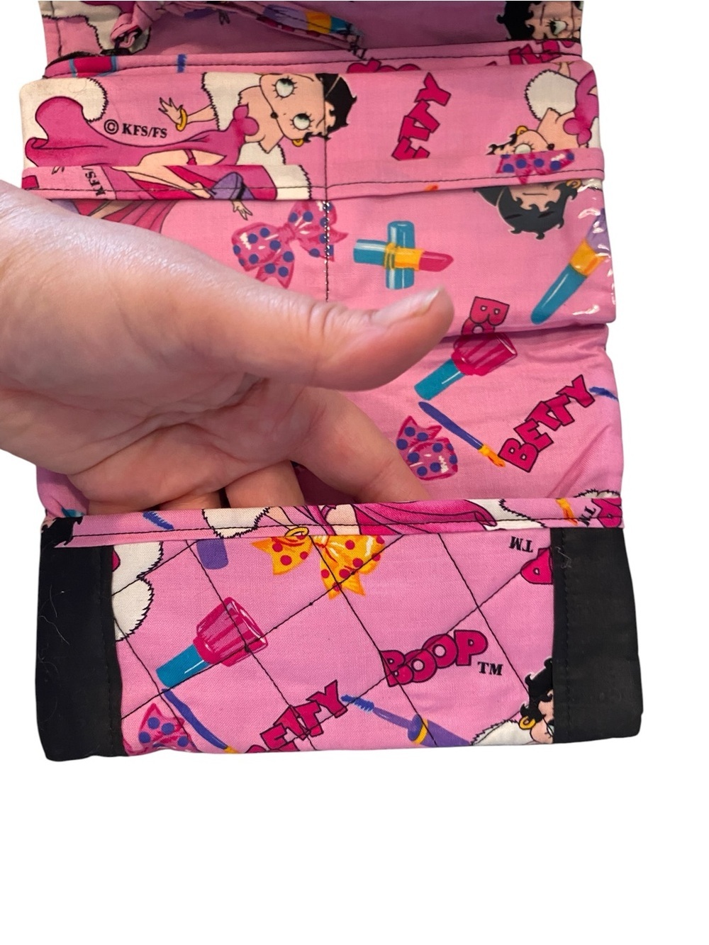Betty Boop handcrafted quilted tote bag wallet & cosmetic bag Retro Dopamine - Picture 10 of 16